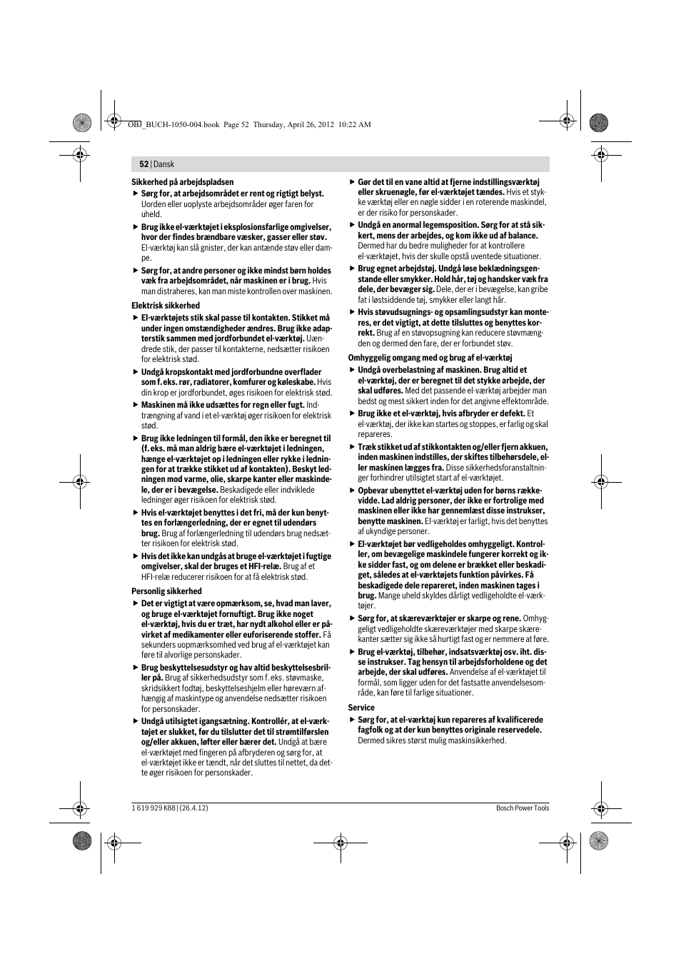 Bosch GGS 6 S Professional User Manual | Page 52 / 190