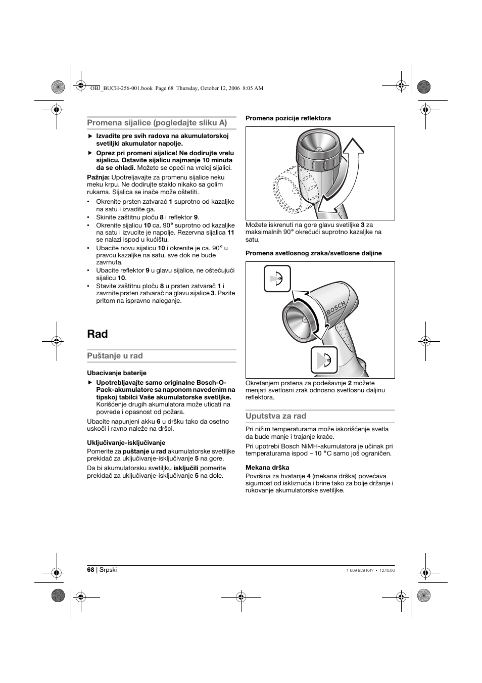 Bosch GLI 14,4 V Professional User Manual | Page 68 / 86