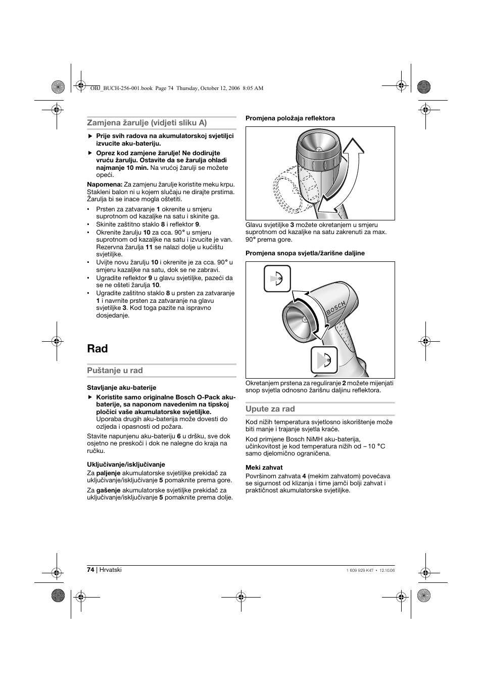 Bosch GLI 14,4 V Professional User Manual | Page 74 / 86