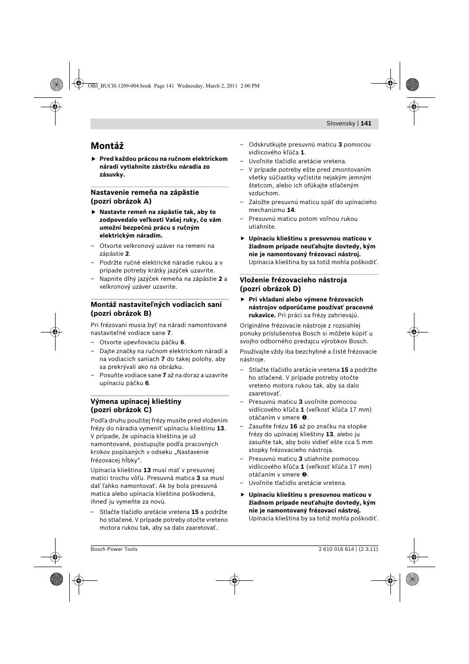 Montáž | Bosch GTR 30 CE Professional User Manual | Page 141 / 256