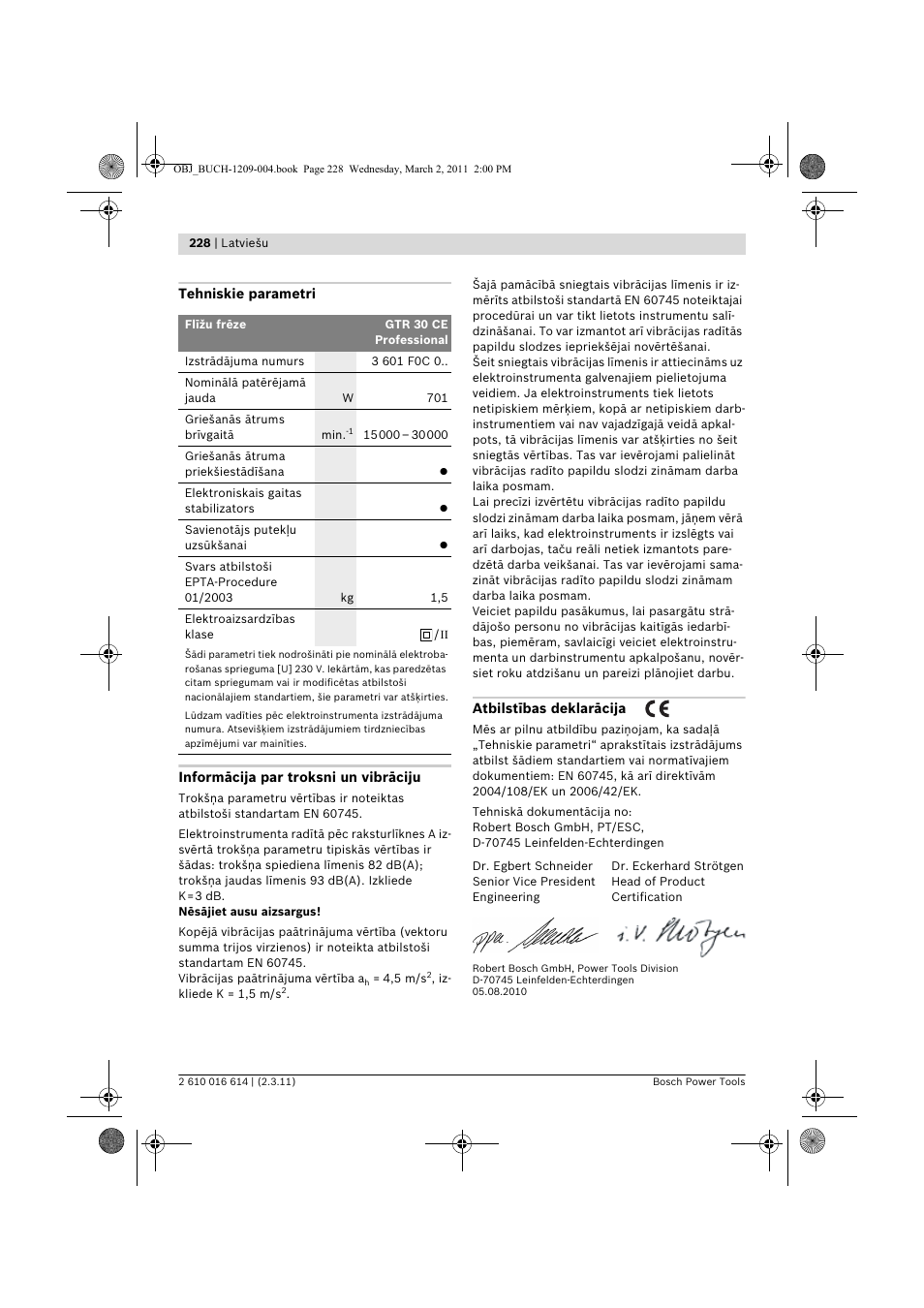 Bosch GTR 30 CE Professional User Manual | Page 228 / 256