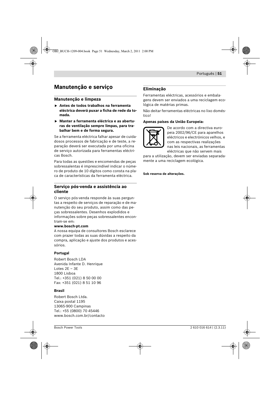 Manutenção e serviço | Bosch GTR 30 CE Professional User Manual | Page 51 / 256