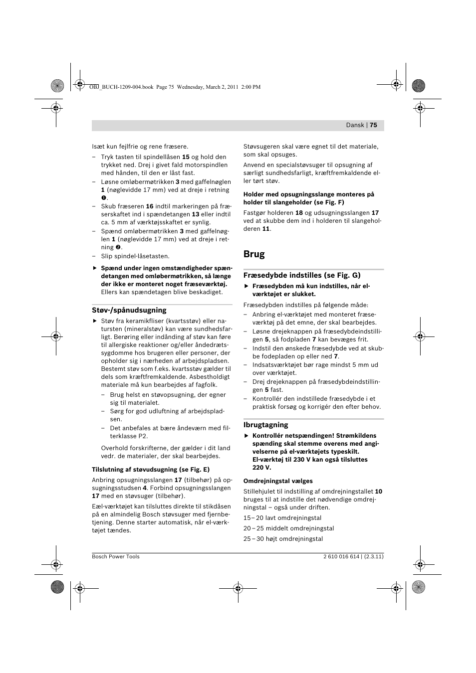 Brug | Bosch GTR 30 CE Professional User Manual | Page 75 / 256