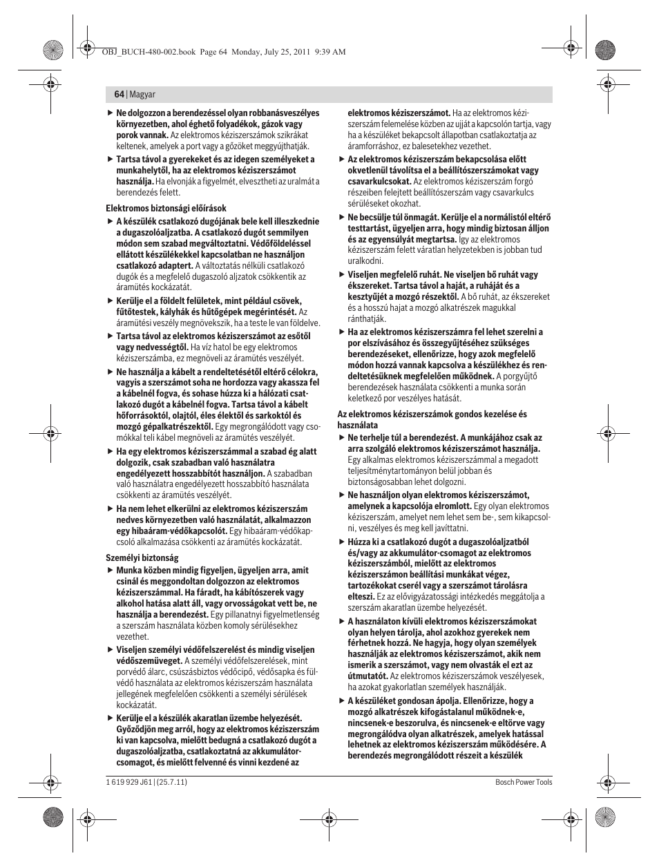 Bosch GNA 16 (SDS) Professional User Manual | Page 64 / 112