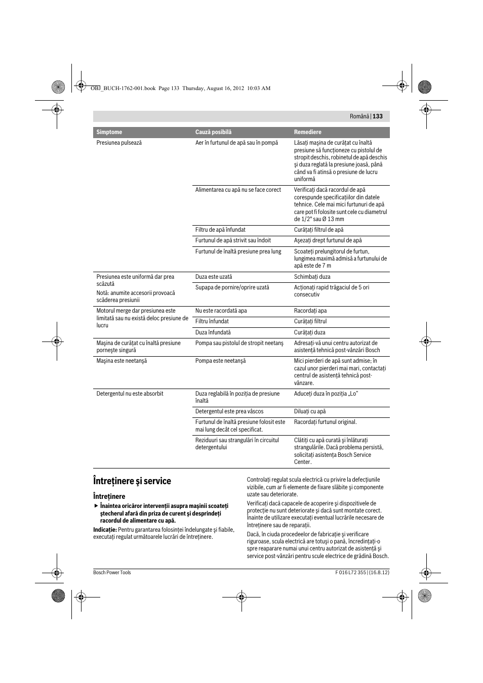 Întreţinere şi service | Bosch GHP 5-14 User Manual | Page 133 / 198