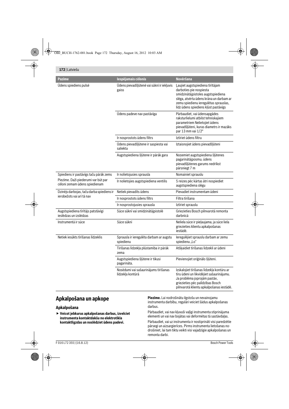 Apkalpošana un apkope | Bosch GHP 5-14 User Manual | Page 172 / 198