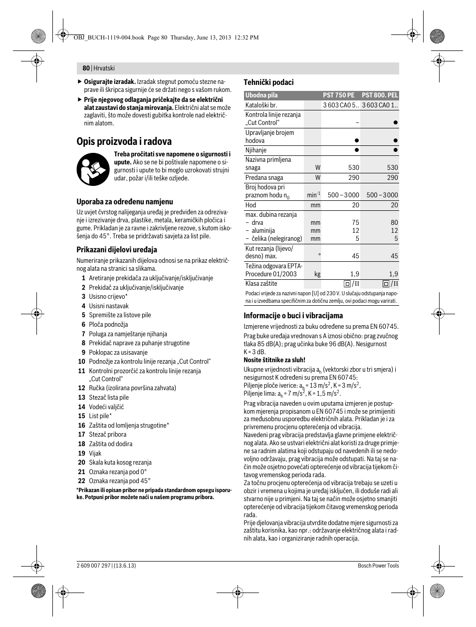 Opis proizvoda i radova | Bosch PST 750 PE User Manual | Page 80 / 103