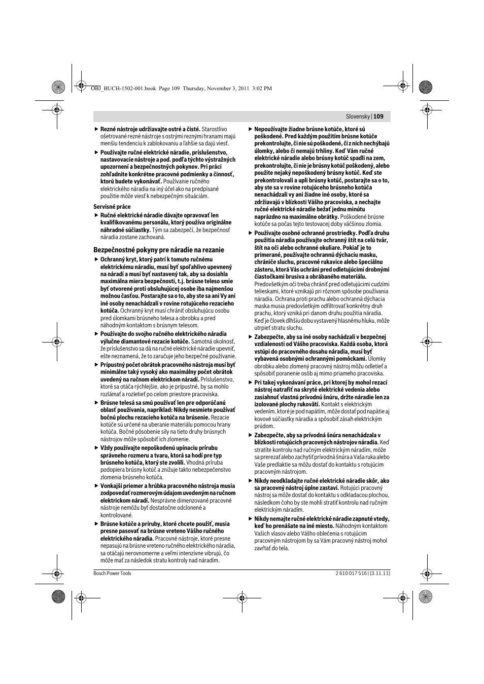 Bosch GCT 115 Professional User Manual | Page 109 / 205