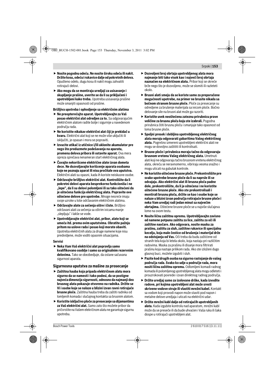 Bosch GCT 115 Professional User Manual | Page 153 / 205