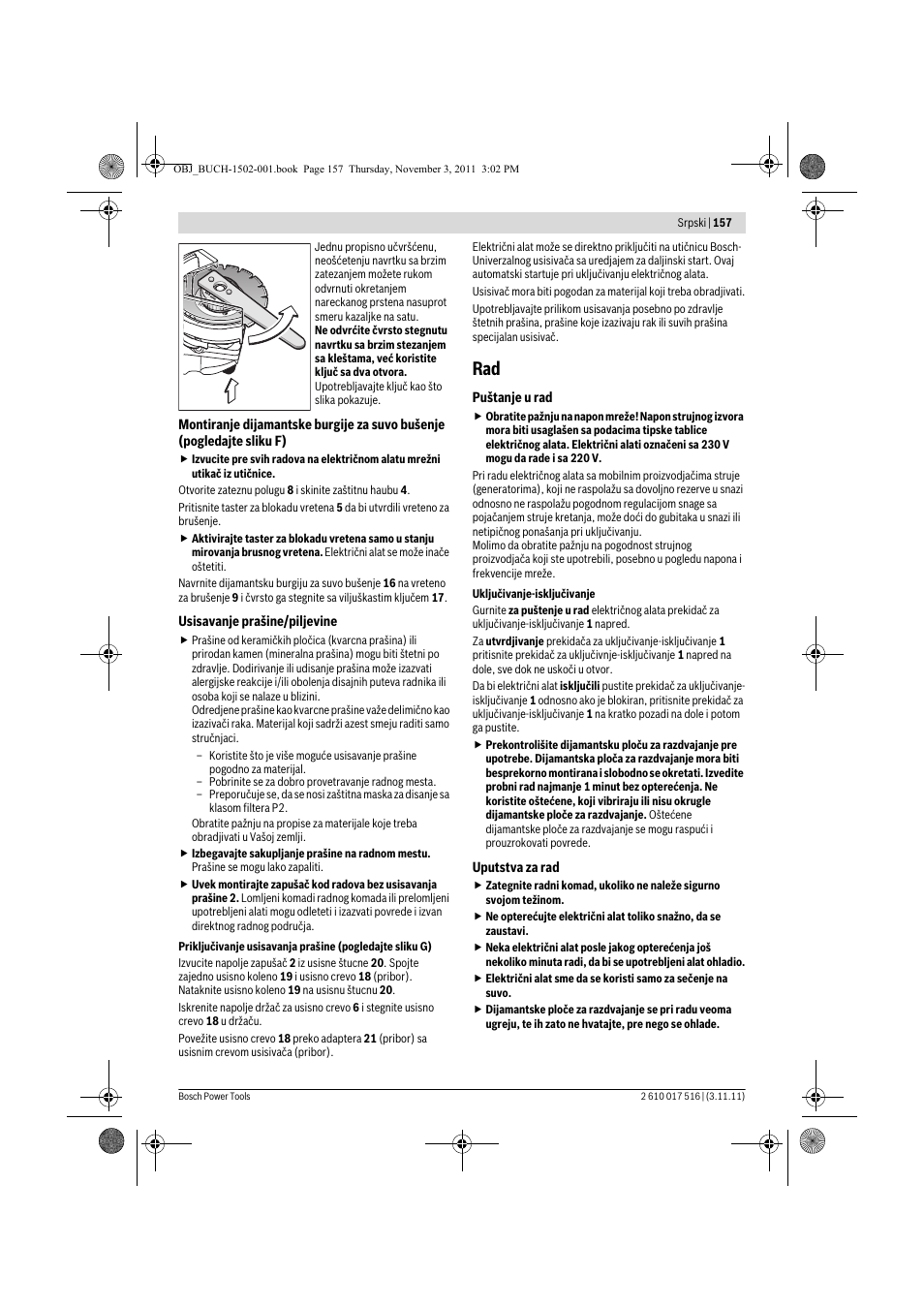 Bosch GCT 115 Professional User Manual | Page 157 / 205