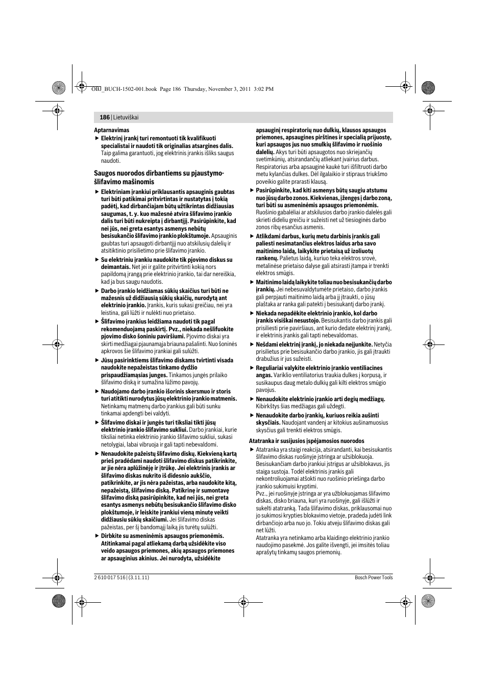 Bosch GCT 115 Professional User Manual | Page 186 / 205