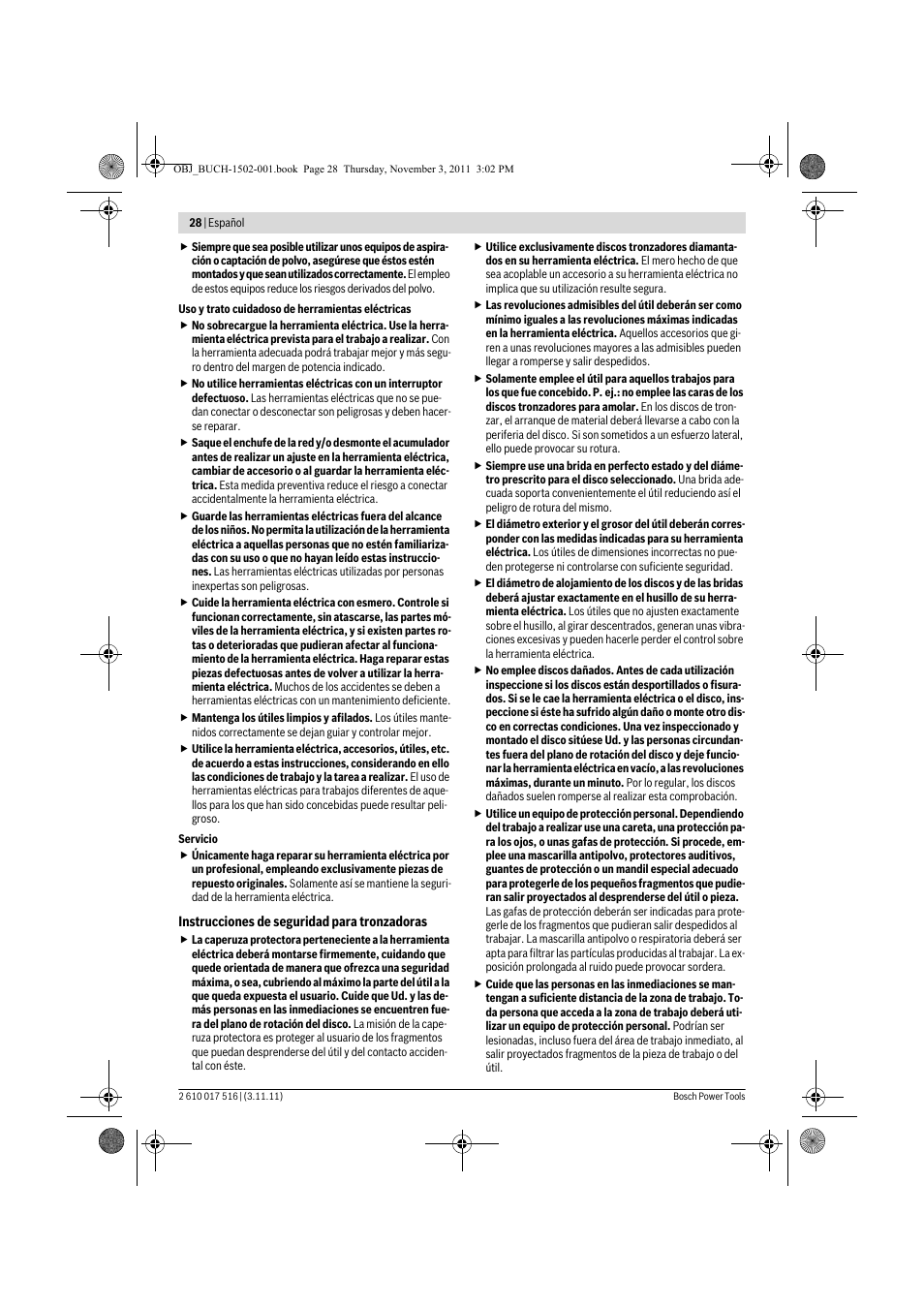 Bosch GCT 115 Professional User Manual | Page 28 / 205