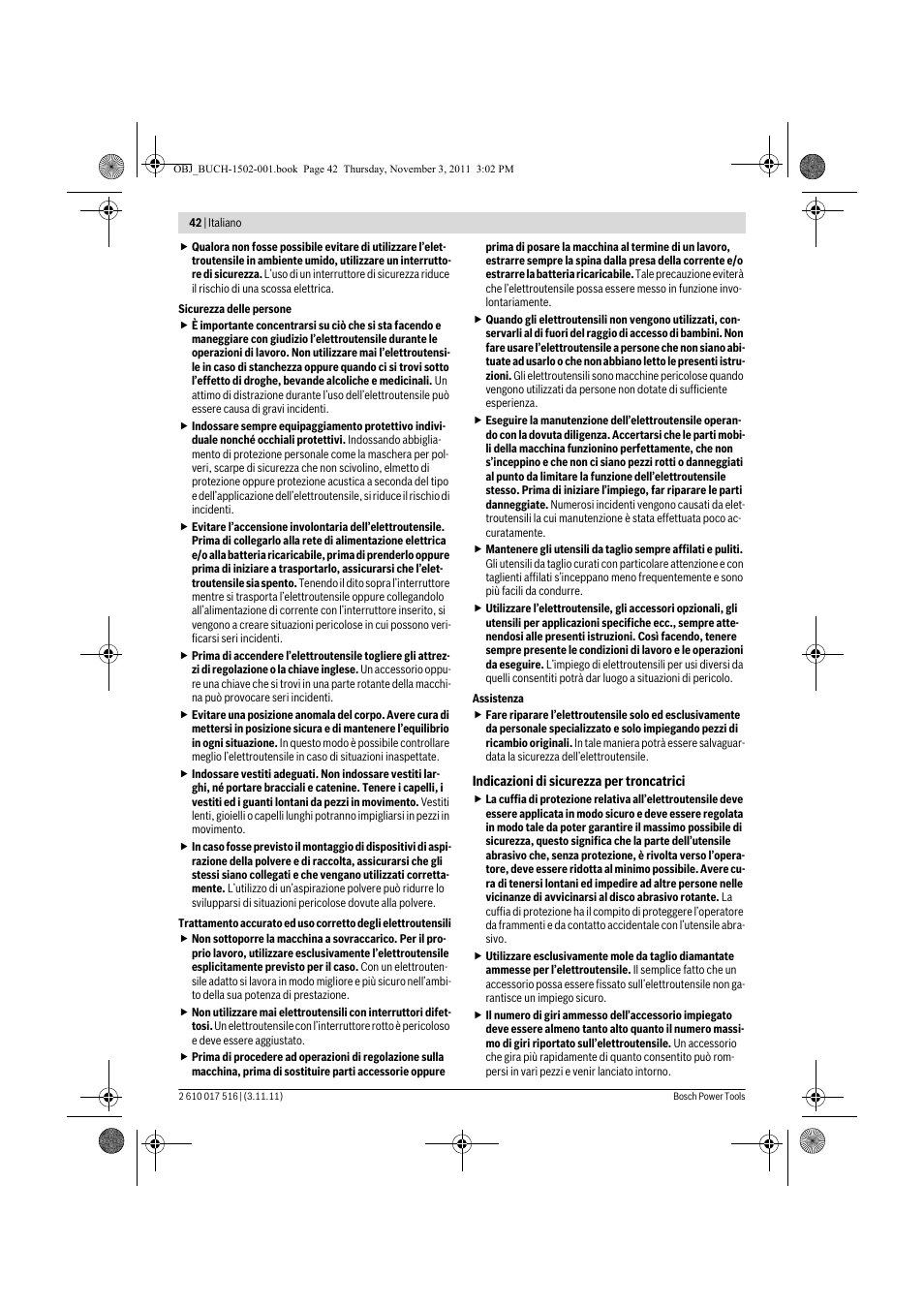 Bosch GCT 115 Professional User Manual | Page 42 / 205