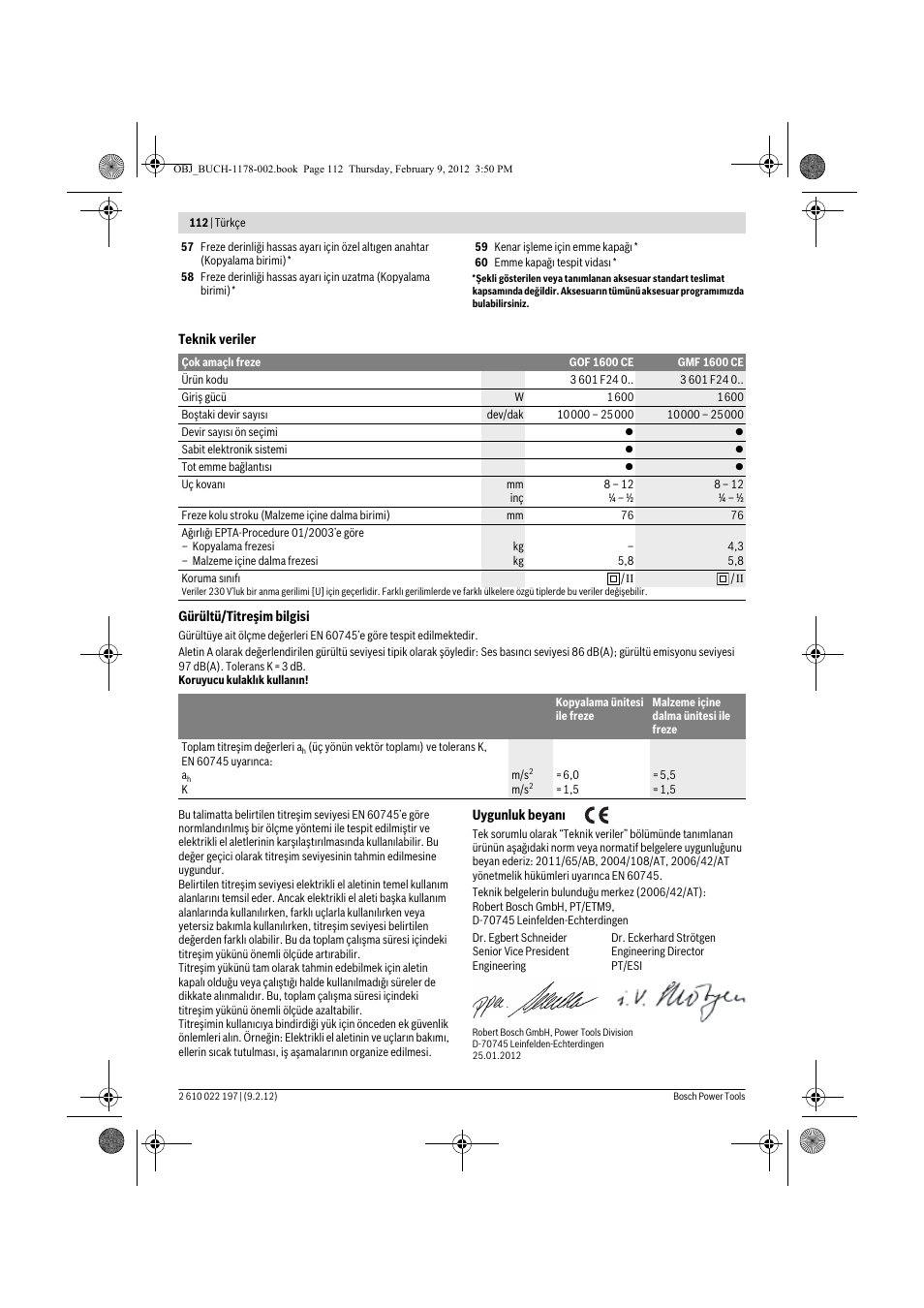 Bosch GMF 1600 CE Professional User Manual | Page 112 / 255
