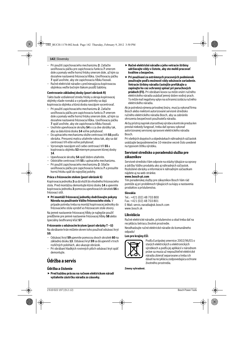 Údržba a servis | Bosch GMF 1600 CE Professional User Manual | Page 142 / 255