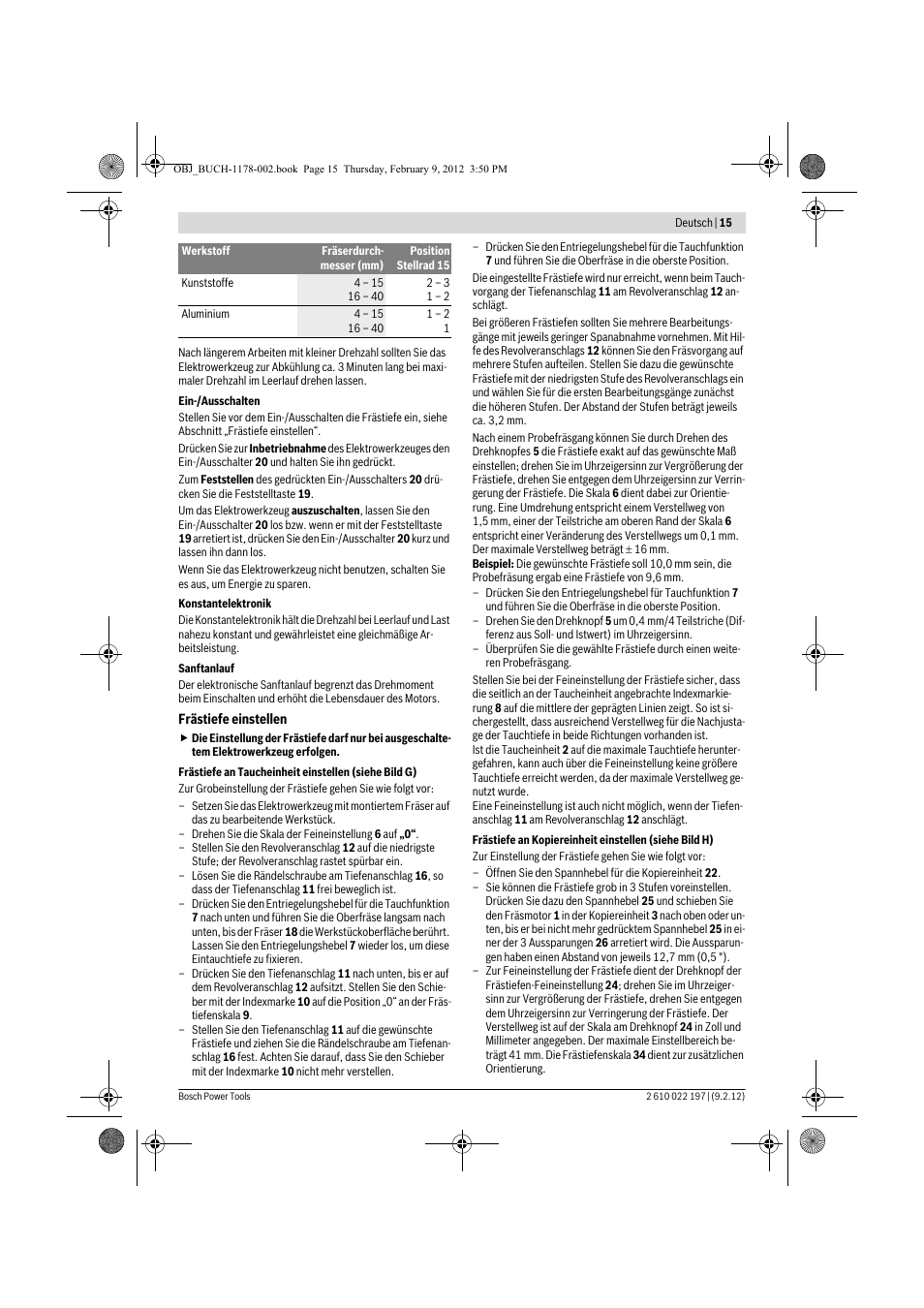 Bosch GMF 1600 CE Professional User Manual | Page 15 / 255