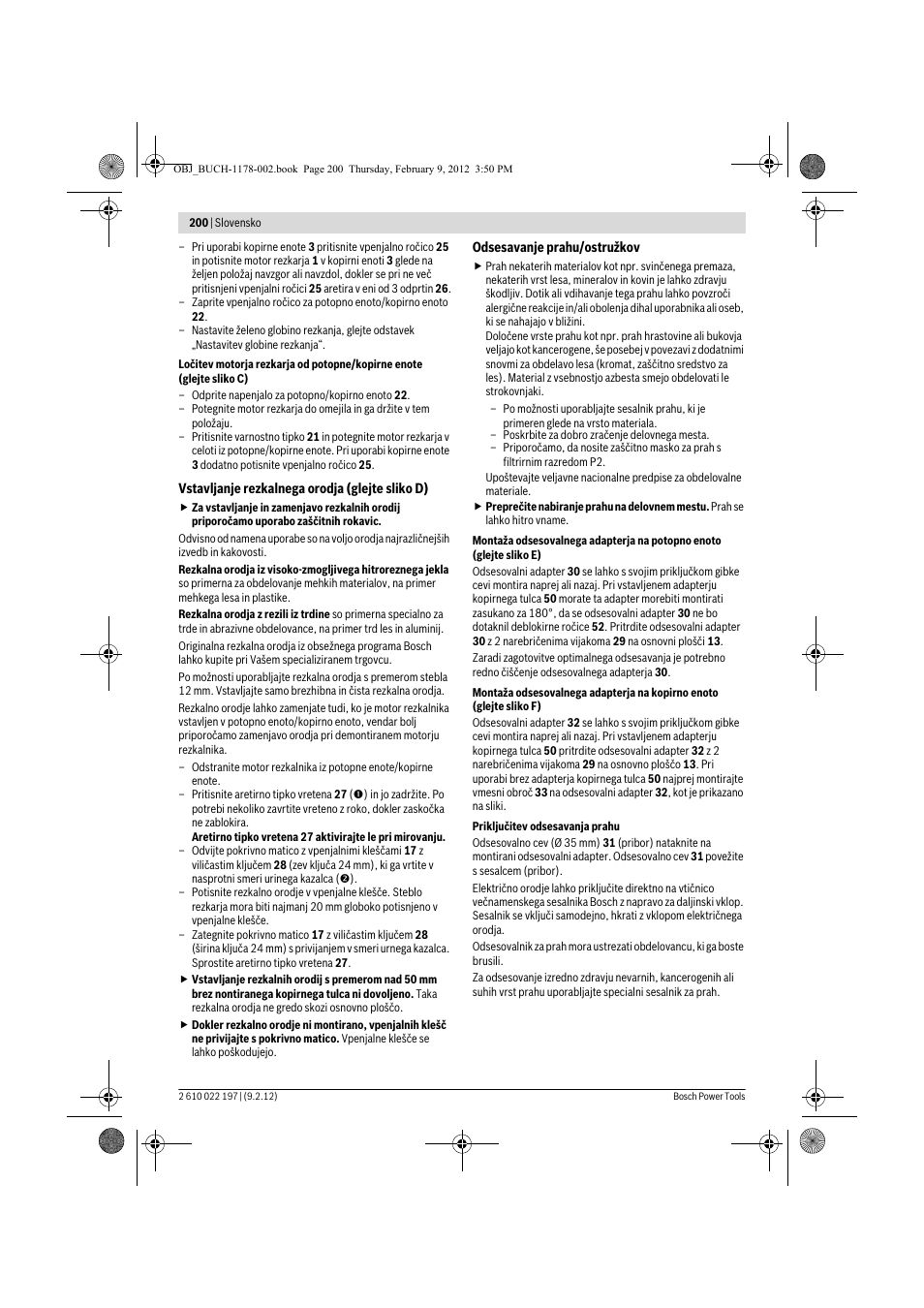 Bosch GMF 1600 CE Professional User Manual | Page 200 / 255