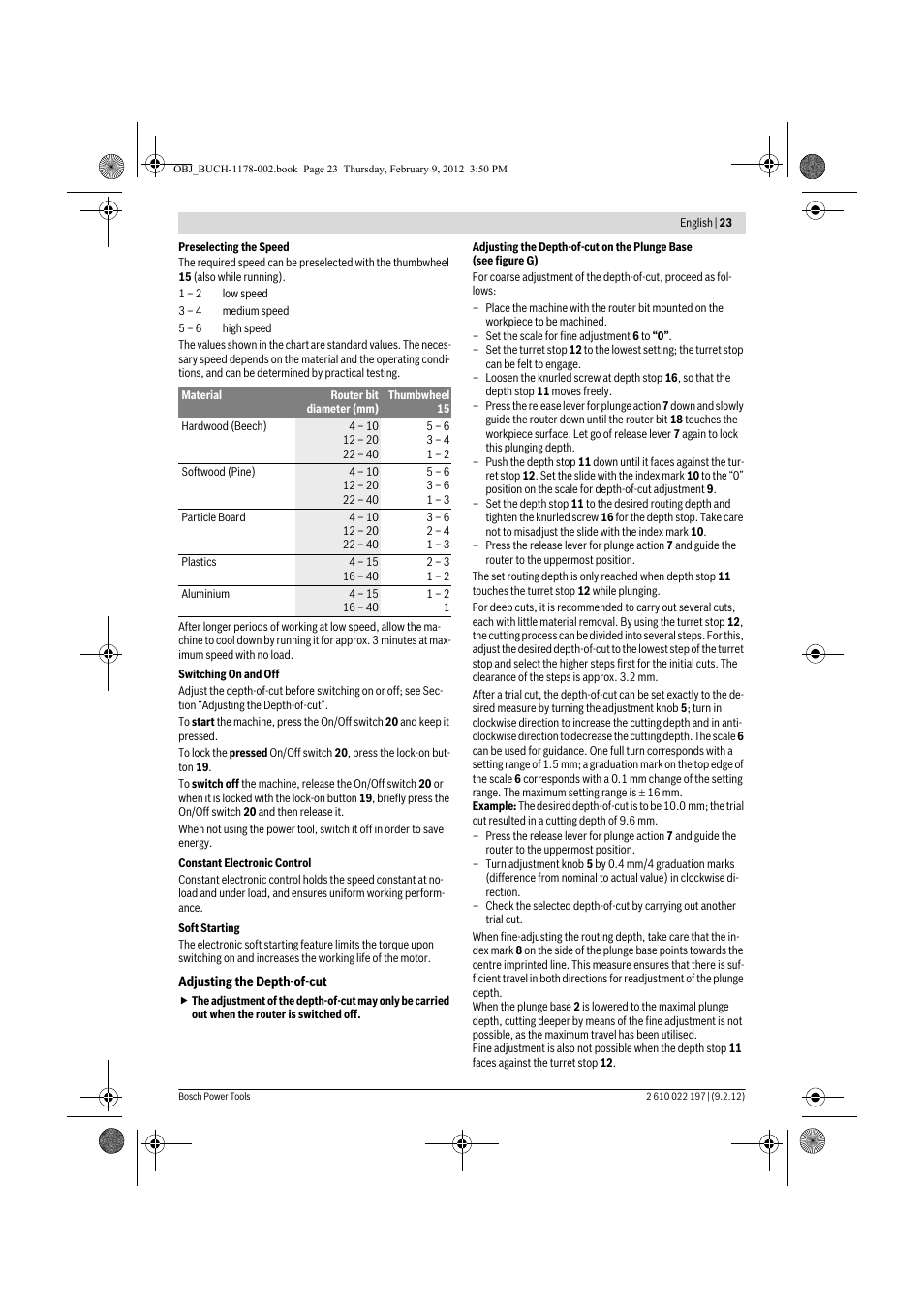 Bosch GMF 1600 CE Professional User Manual | Page 23 / 255