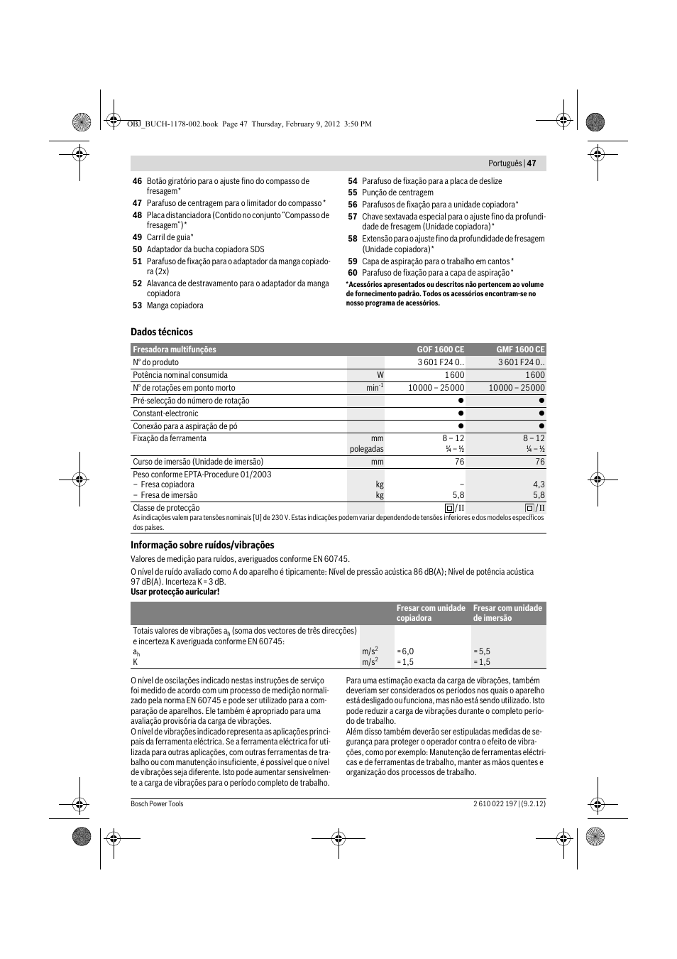 Bosch GMF 1600 CE Professional User Manual | Page 47 / 255
