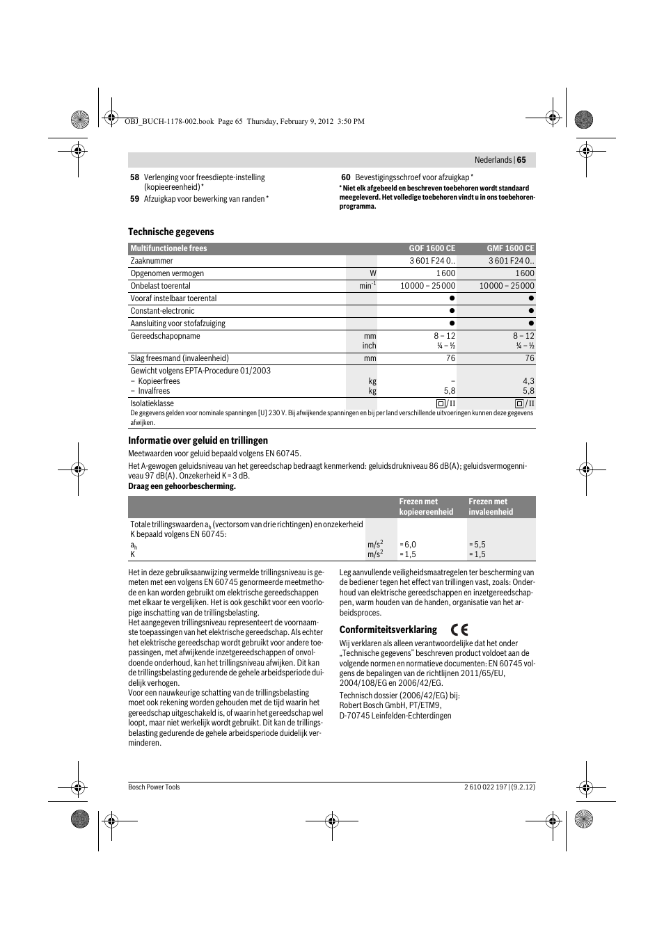Bosch GMF 1600 CE Professional User Manual | Page 65 / 255
