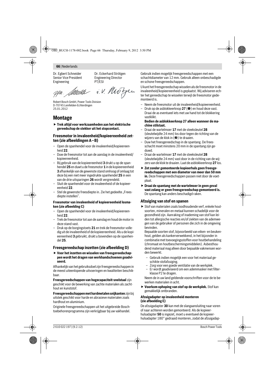 Montage | Bosch GMF 1600 CE Professional User Manual | Page 66 / 255
