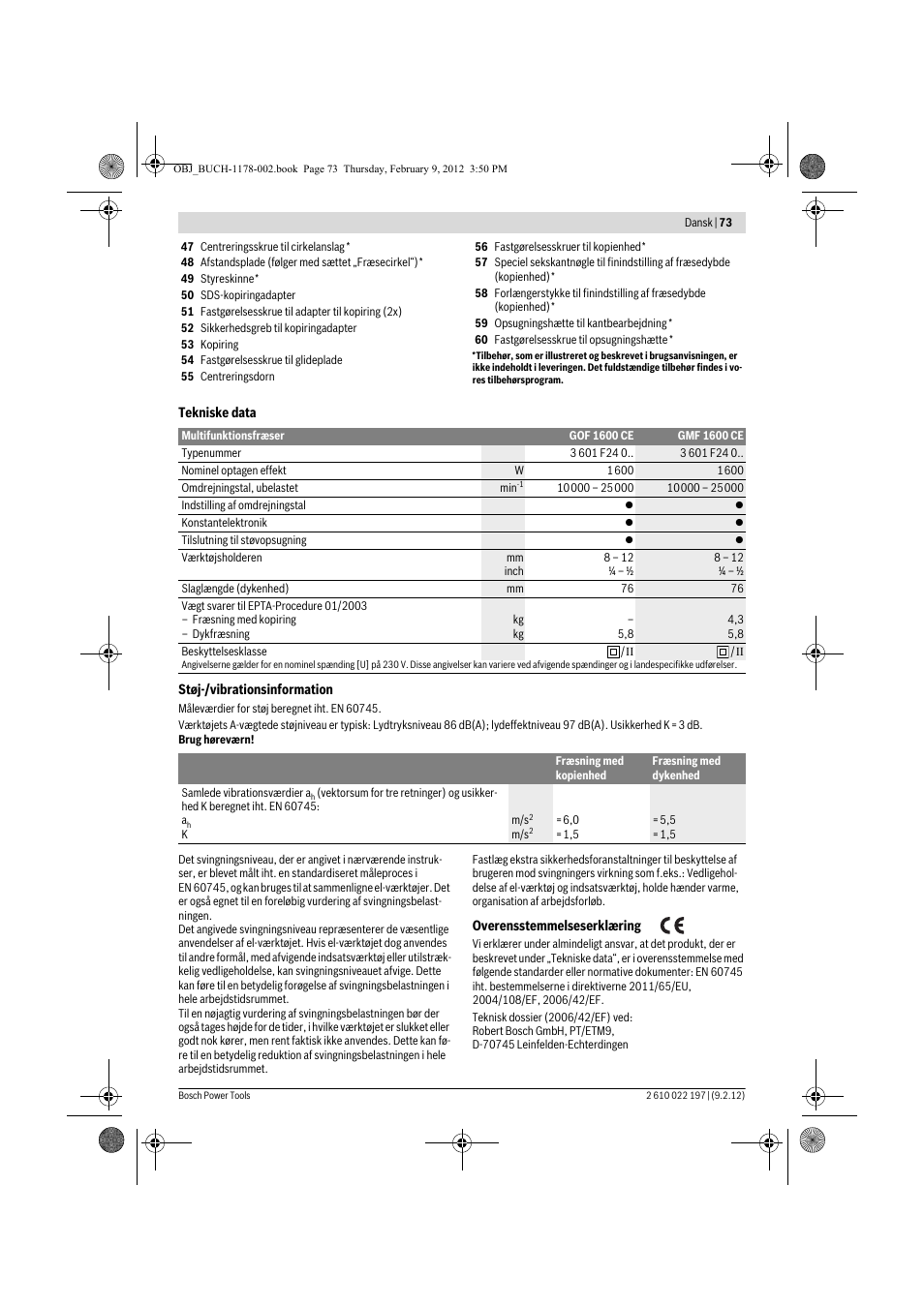 Bosch GMF 1600 CE Professional User Manual | Page 73 / 255