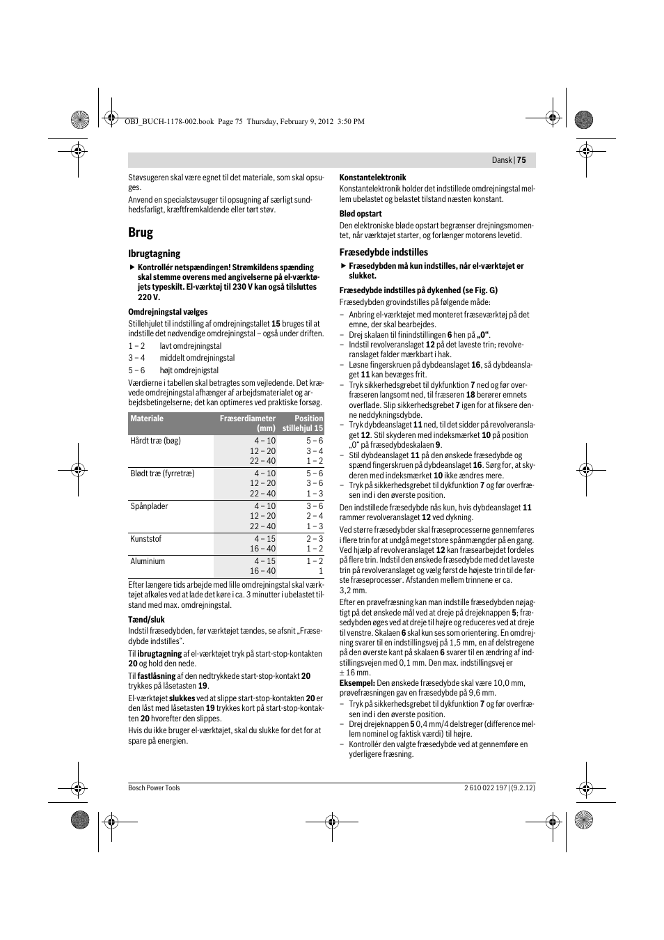 Brug | Bosch GMF 1600 CE Professional User Manual | Page 75 / 255