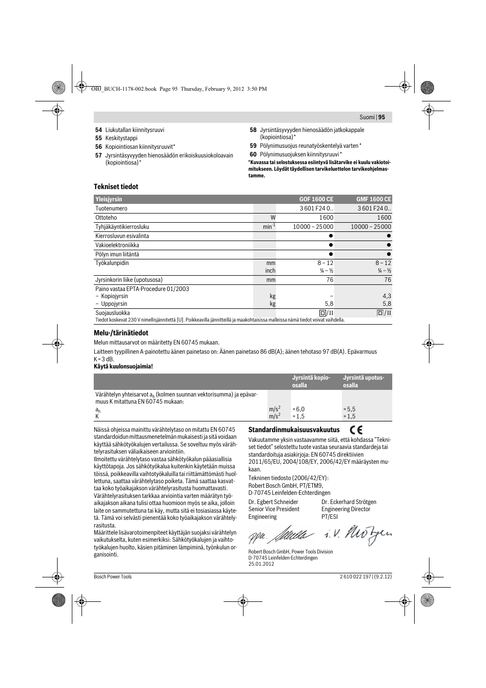 Bosch GMF 1600 CE Professional User Manual | Page 95 / 255
