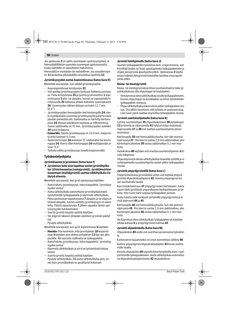 Bosch GMF 1600 CE Professional User Manual | Page 98 / 255