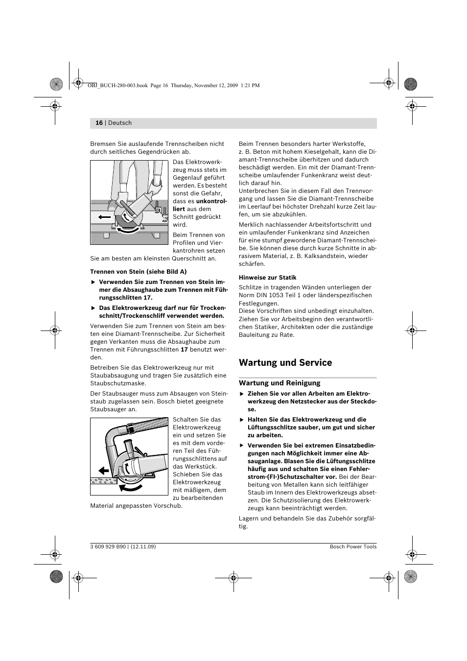 Wartung und service | Bosch GWS Professional 24-300 User Manual | Page 16 / 337