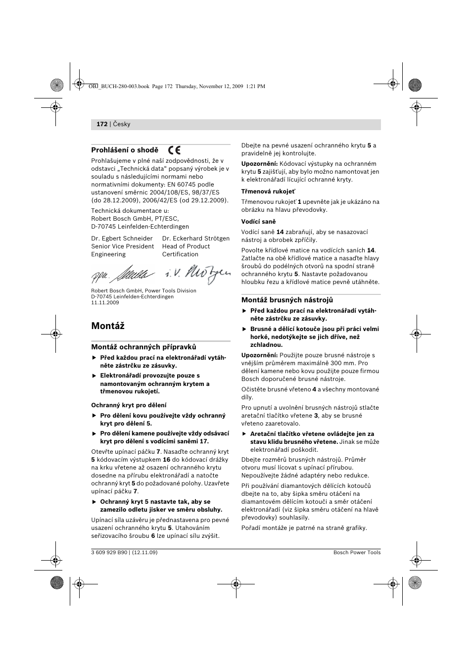 Montáž | Bosch GWS Professional 24-300 User Manual | Page 172 / 337