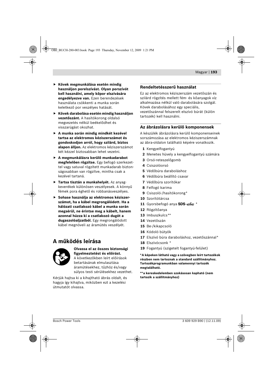 A működés leírása | Bosch GWS Professional 24-300 User Manual | Page 193 / 337
