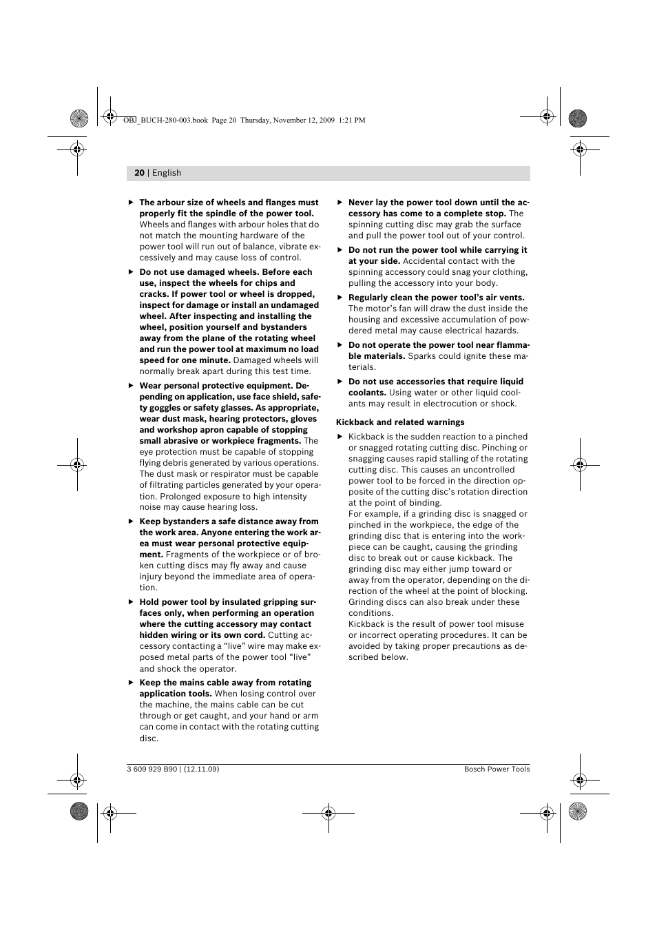 Bosch GWS Professional 24-300 User Manual | Page 20 / 337