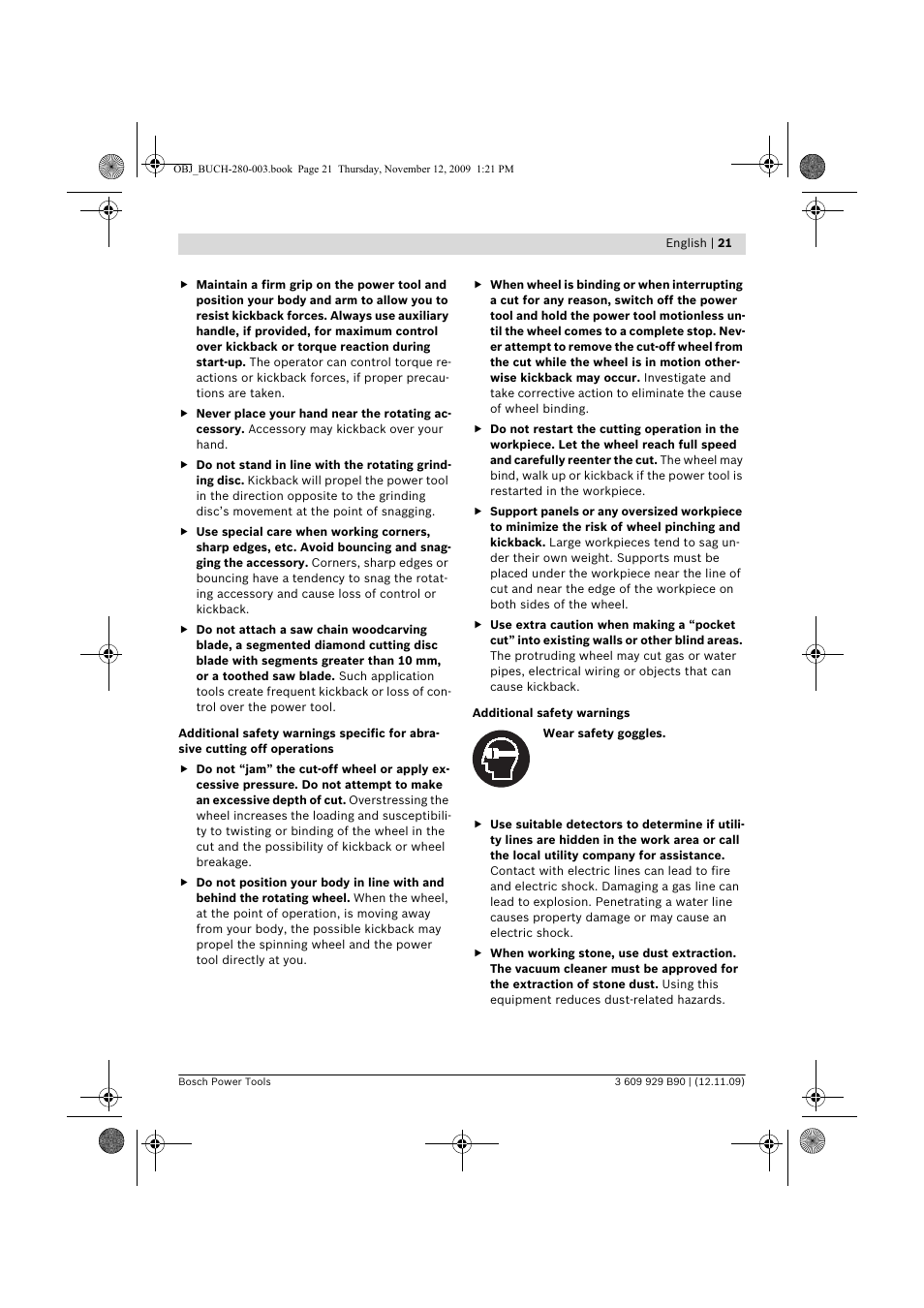 Bosch GWS Professional 24-300 User Manual | Page 21 / 337