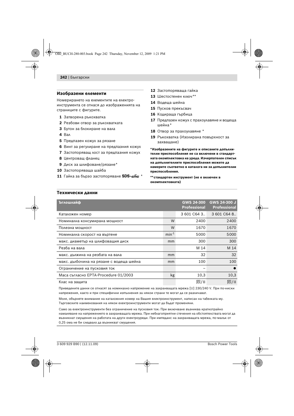Bosch GWS Professional 24-300 User Manual | Page 242 / 337