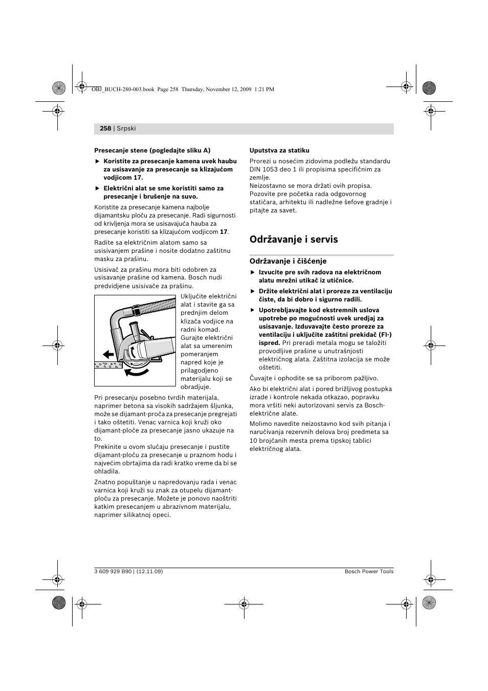Održavanje i servis | Bosch GWS Professional 24-300 User Manual | Page 258 / 337