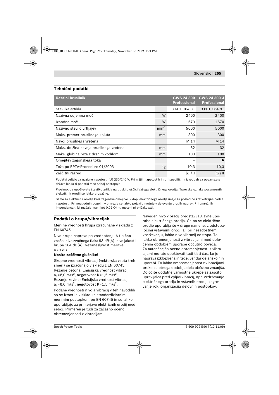 Bosch GWS Professional 24-300 User Manual | Page 265 / 337
