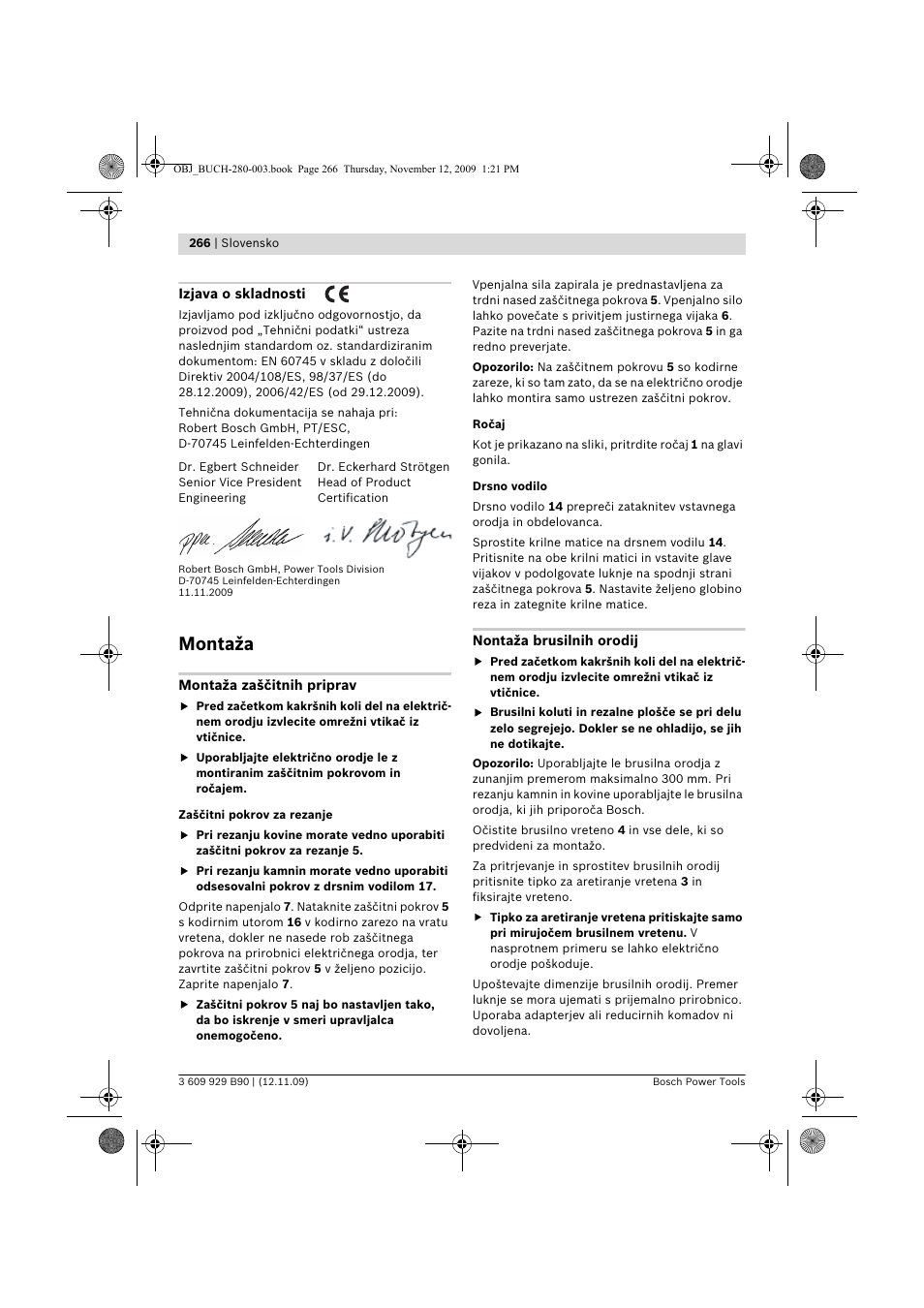 Montaža | Bosch GWS Professional 24-300 User Manual | Page 266 / 337