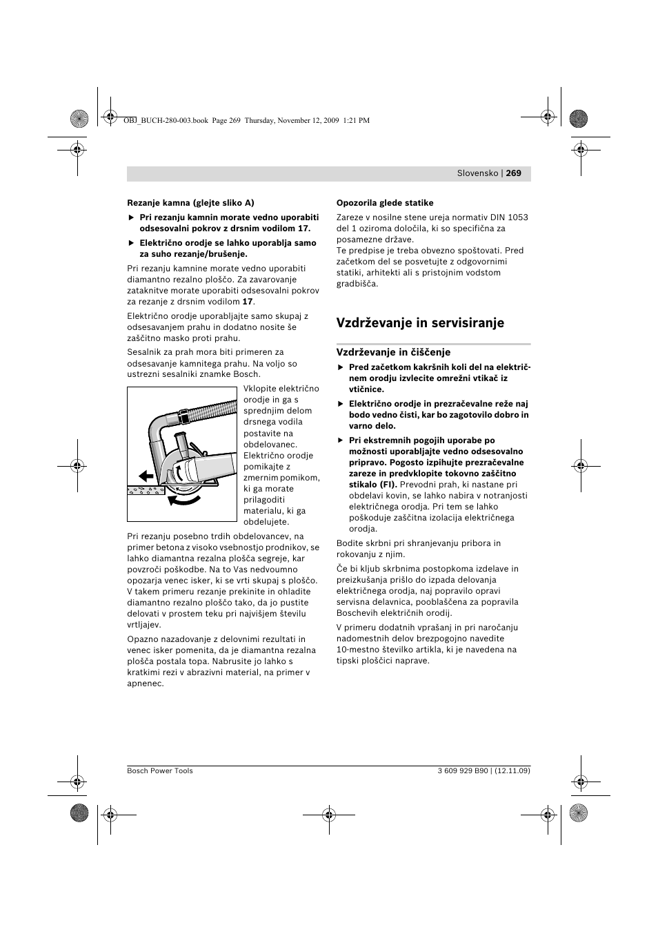 Vzdrževanje in servisiranje | Bosch GWS Professional 24-300 User Manual | Page 269 / 337