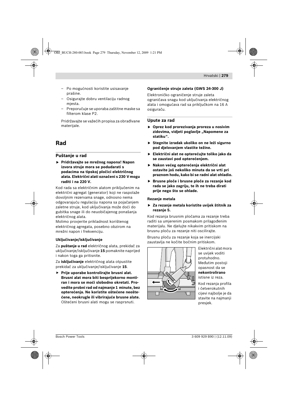 Bosch GWS Professional 24-300 User Manual | Page 279 / 337