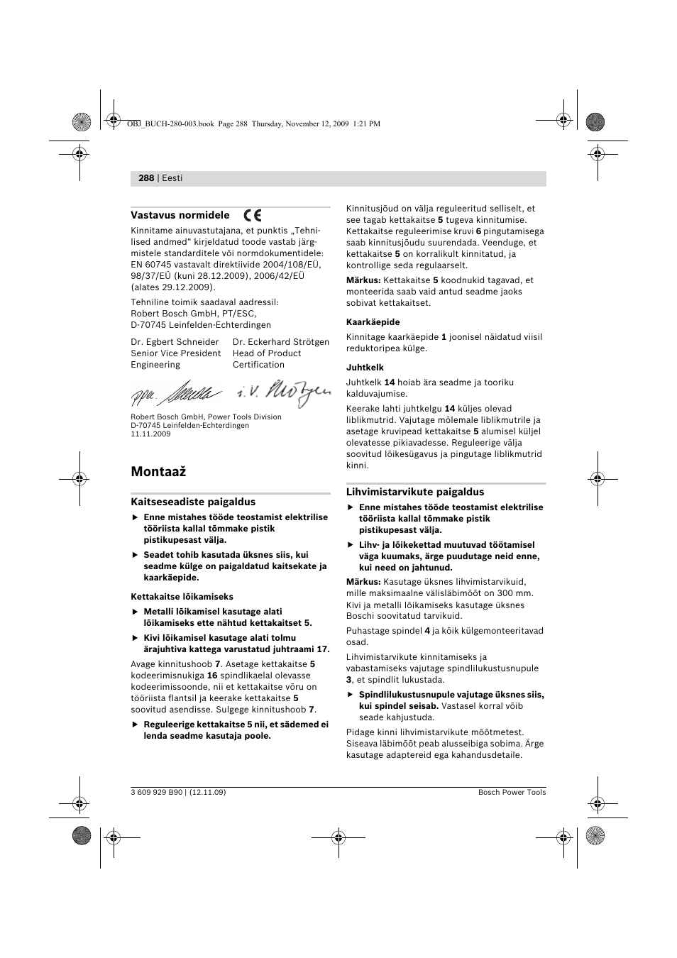 Montaaž | Bosch GWS Professional 24-300 User Manual | Page 288 / 337