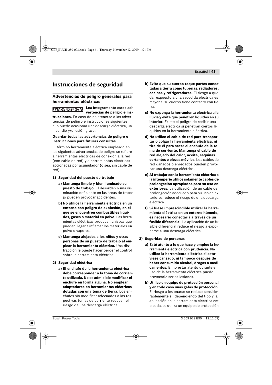 Instrucciones de seguridad | Bosch GWS Professional 24-300 User Manual | Page 41 / 337