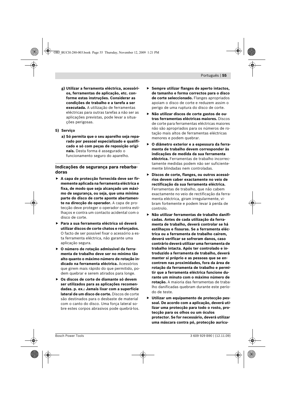 Bosch GWS Professional 24-300 User Manual | Page 55 / 337