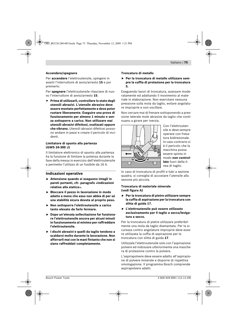 Bosch GWS Professional 24-300 User Manual | Page 75 / 337
