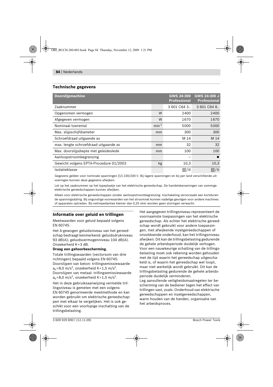 Bosch GWS Professional 24-300 User Manual | Page 84 / 337