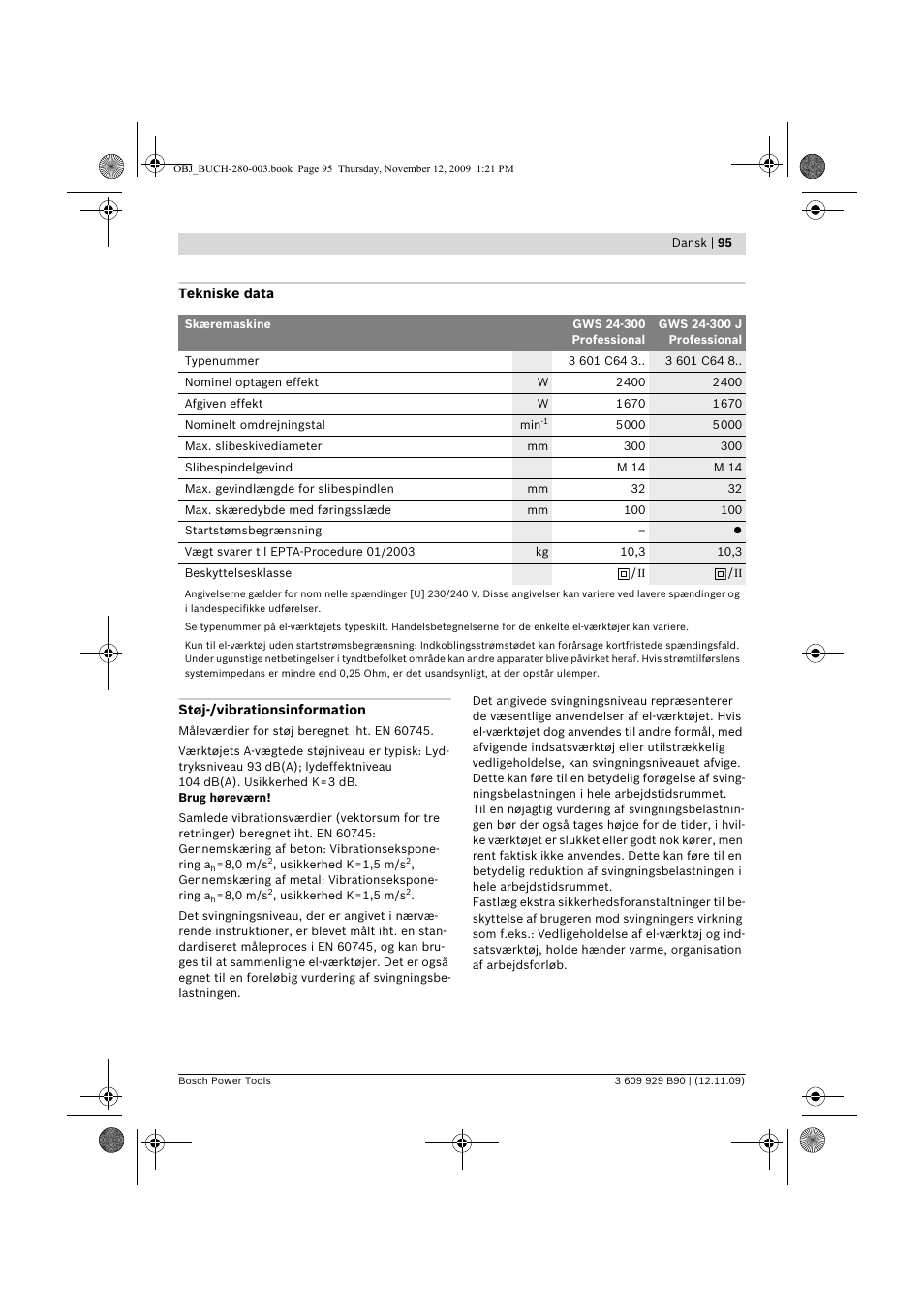 Bosch GWS Professional 24-300 User Manual | Page 95 / 337