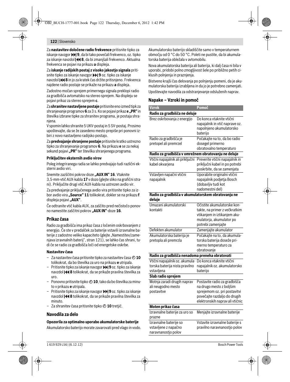 Bosch GML SoundBoxx Professional 14,4 V User Manual | Page 122 / 157
