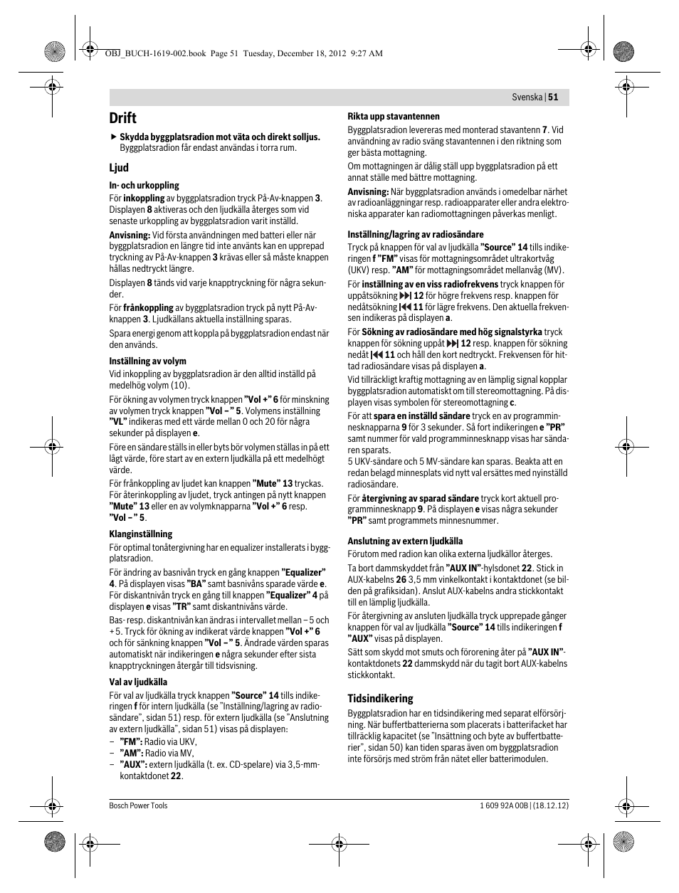 Drift | Bosch GML 10,8 V-LI Professional User Manual | Page 51 / 155