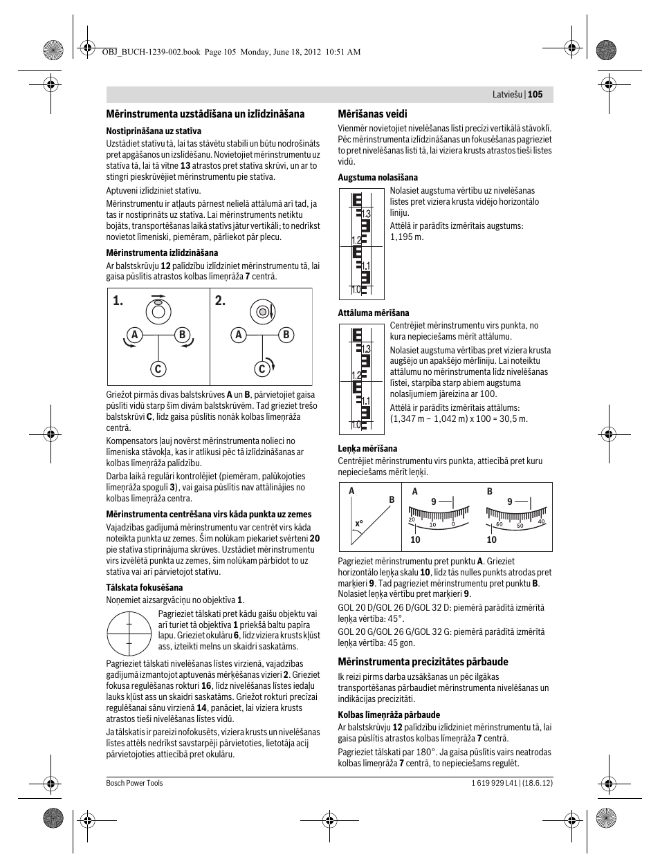 Bosch GOL Professional 20 D User Manual | Page 105 / 144