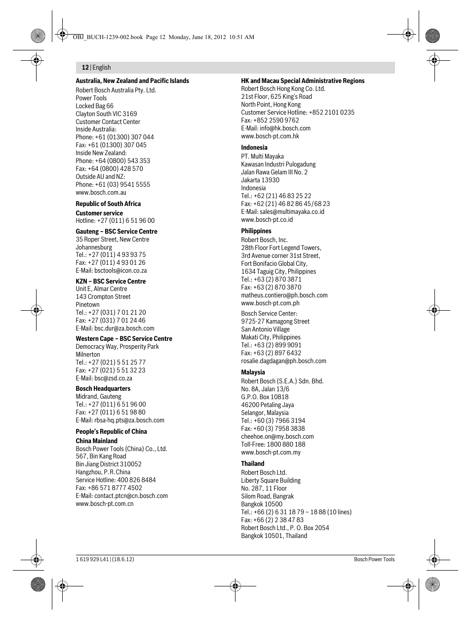 Bosch GOL Professional 20 D User Manual | Page 12 / 144